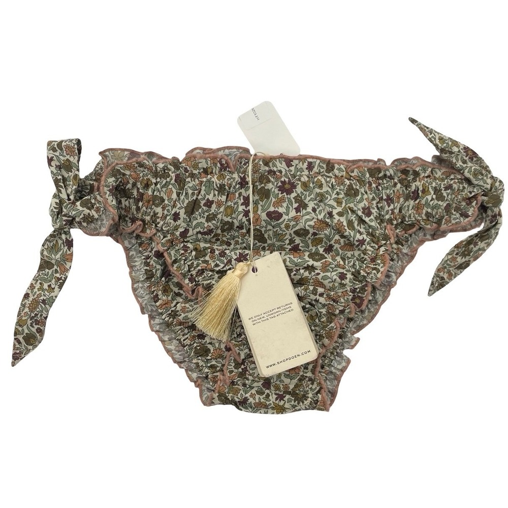 DOEN Womens Swim Bikini Bottom Floral Liberty Fabric Multicolor Cotton XL